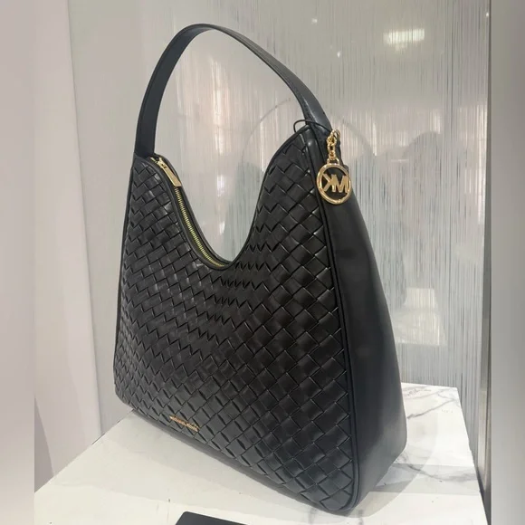 NWT MICHAEL KORS Nayla Medium Hobo Woven Shoulder Bag - Picture 3 of 11